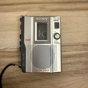 Sony TCM-200DV Handheld Standard Cassette Voice Recorder V-O-R Not Working